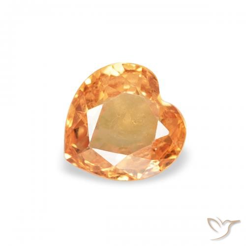 0.42ct Natural Intense Orange Sapphire, Heart, VS