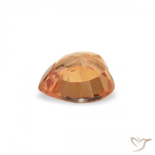 Sapphire Gemstone in 4.5 x 4.5 mm Size for Sale, Sapphire Stone in Intense Orange Color