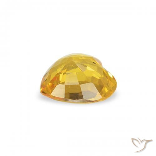 Sapphire Gemstone in 4.6 x 4.5 mm Size for Sale, Sapphire Stone in Medium Golden Color