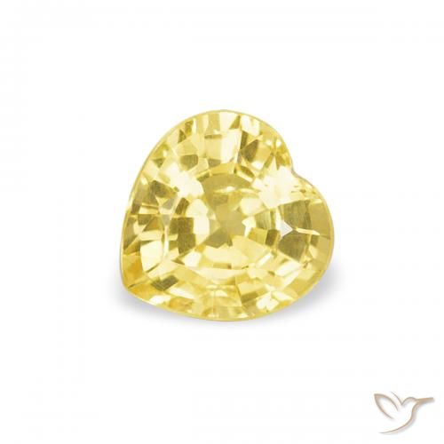 0.40ct Natural Dijon Yellow Sapphire, Heart, VS