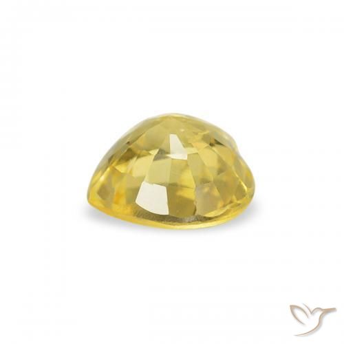 Sapphire Gemstone in 4.4 x 4.4 mm Size for Sale, Sapphire Stone in Dijon Yellow Color