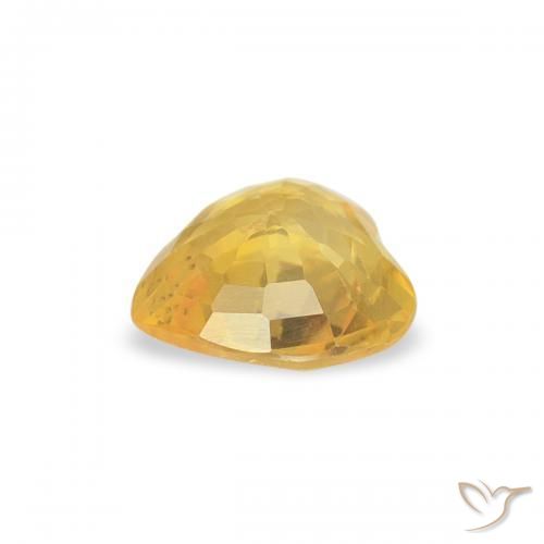 Sapphire Gemstone in 4.7 x 4.6 mm Size for Sale, Sapphire Stone in Medium Golden Color