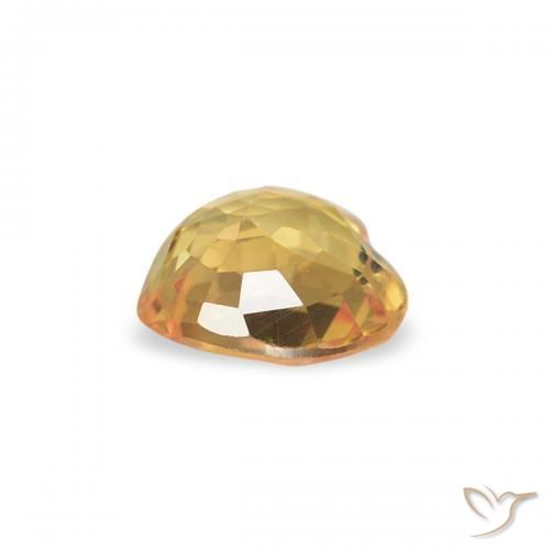 Sapphire Gemstone in 4.5 x 4.5 mm Size for Sale, Sapphire Stone in Bright Orange Color