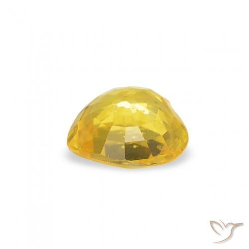 Sapphire Gemstone in 4.7 x 4.6 mm Size for Sale, Sapphire Stone in Yellow Color