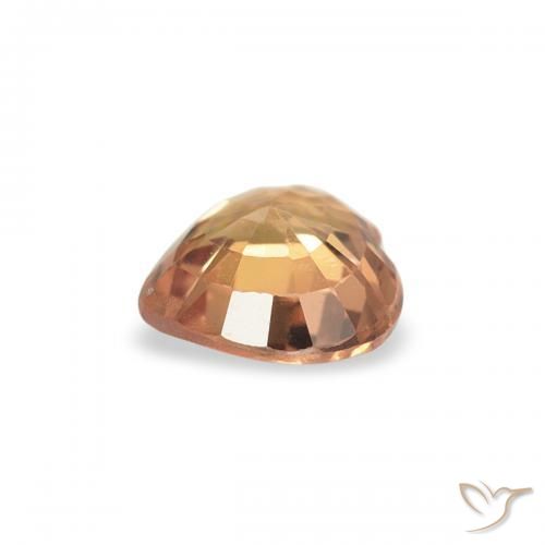 Sapphire Gemstone in 4.5 x 4.4 mm Size for Sale, Sapphire Stone in Reddish Orange Color
