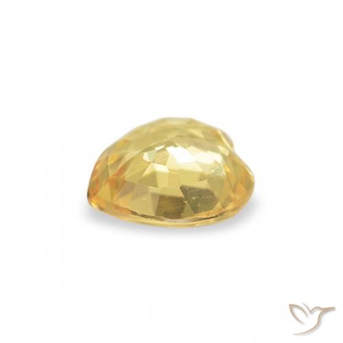 Sapphire Gemstone in 4.5 x 4.5 mm Size for Sale, Sapphire Stone in Medium Yellow Color