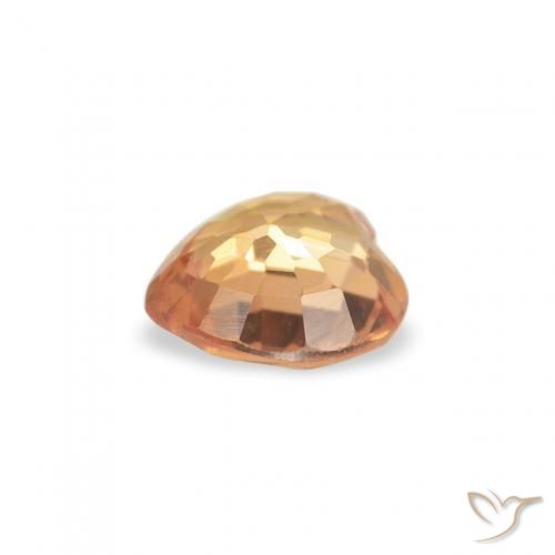 Sapphire Gemstone in 4.5 x 4.5 mm Size for Sale, Sapphire Stone in Bright Orange Color