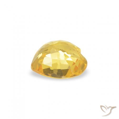 Sapphire Gemstone in 4.5 x 4.5 mm Size for Sale, Sapphire Stone in Tuscany Yellow Color