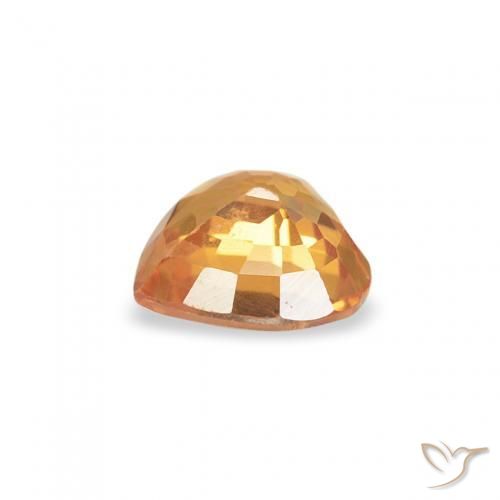 Sapphire Gemstone in 4.6 x 4.5 mm Size for Sale, Sapphire Stone in Intense Orange Color