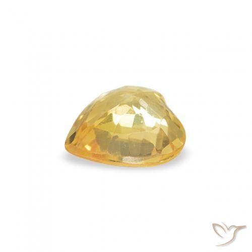 Sapphire Gemstone in 4.5 x 4.5 mm Size for Sale, Sapphire Stone in Golden Orange Color