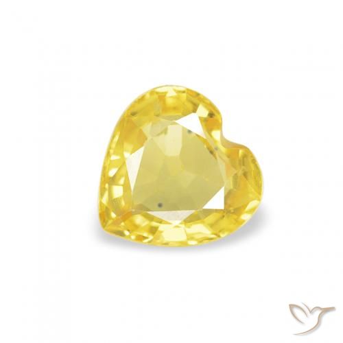 0.39ct Natural Tuscany Yellow Sapphire, Heart, VS