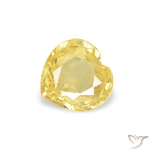 0.38ct Natural Tuscany Yellow Sapphire, Heart, VS