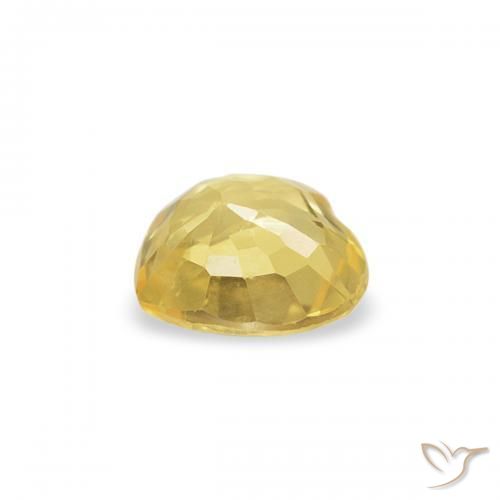 Sapphire Gemstone in 4.4 x 4.3 mm Size for Sale, Sapphire Stone in Tuscany Yellow Color