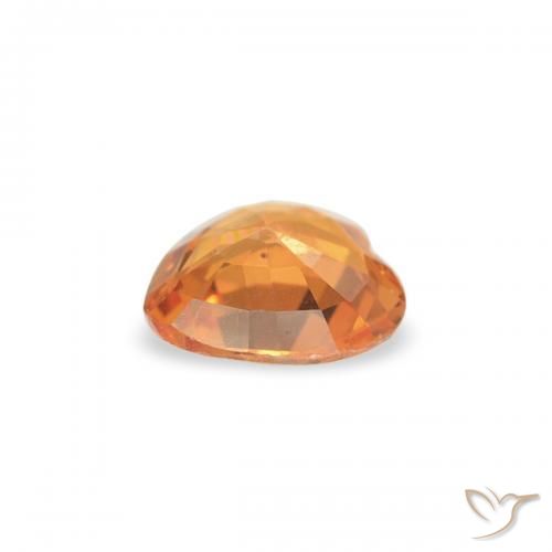 Sapphire Gemstone in 4.3 x 4.3 mm Size for Sale, Sapphire Stone in Reddish Orange Color