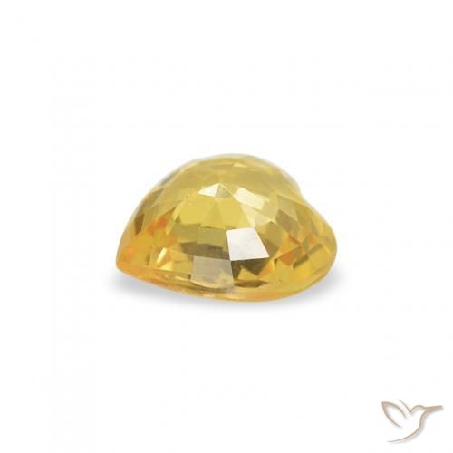 Sapphire Gemstone in 4.6 x 4.6 mm Size for Sale, Sapphire Stone in Medium Yellow Color