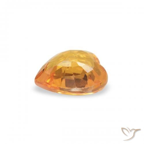 Sapphire Gemstone in 4.6 x 4.4 mm Size for Sale, Sapphire Stone in Medium Orange Color