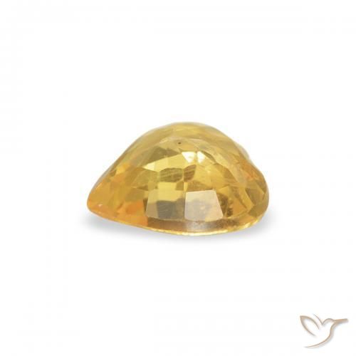 Sapphire Gemstone in 4.6 x 4.6 mm Size for Sale, Sapphire Stone in Medium Golden Color