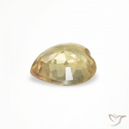 Sapphire Gemstone in 4.7 x 4.5 mm Size for Sale, Sapphire Stone in Golden Color