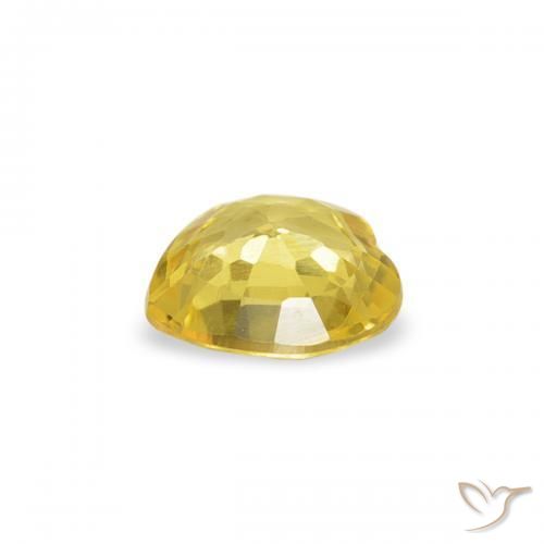 Sapphire Gemstone in 4.4 x 4.4 mm Size for Sale, Sapphire Stone in Medium Yellow Color