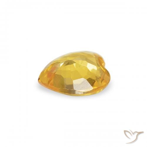 Sapphire Gemstone in 4.5 x 4.3 mm Size for Sale, Sapphire Stone in Golden Color