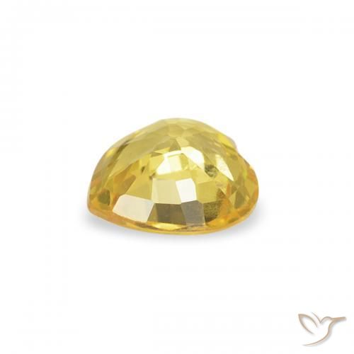 Sapphire Gemstone in 4.4 x 4.3 mm Size for Sale, Sapphire Stone in Golden Color