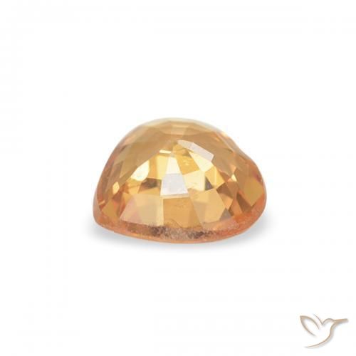 Sapphire Gemstone in 4.6 x 4.5 mm Size for Sale, Sapphire Stone in Medium Orange Color