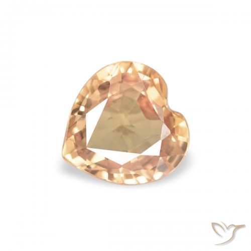 0.39ct Natural Cider Orange Sapphire, Heart, VVS-VS