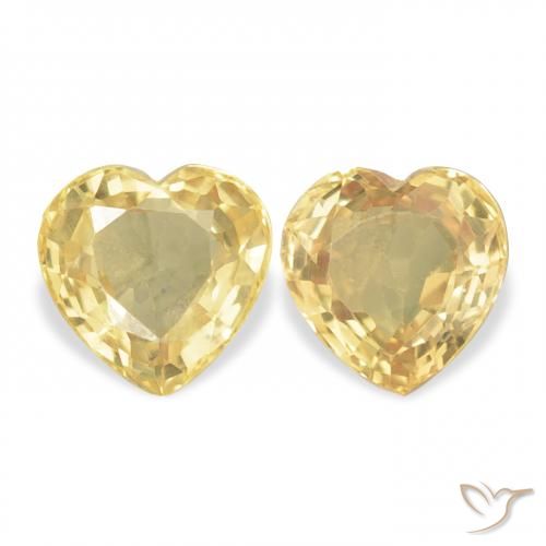 0.92ctw Natural Golden Sapphire, Heart, VVS-VS