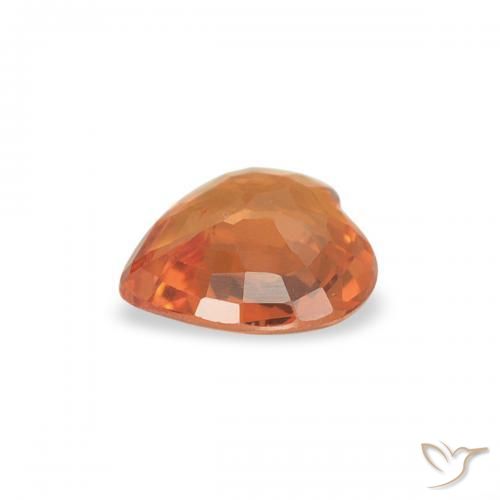 Sapphire Gemstone in 4.7 x 4.6 mm Size for Sale, Sapphire Stone in Reddish Orange Color