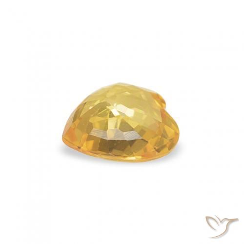 Sapphire Gemstone in 4.6 x 4.5 mm Size for Sale, Sapphire Stone in Golden Color