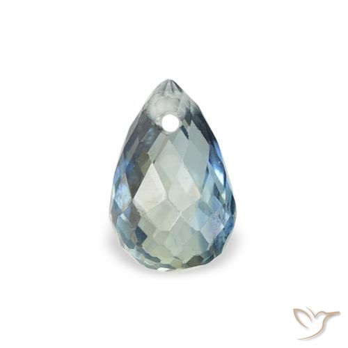 0.46ct Natural Teal Sapphire, Briolette, VS