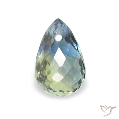 0.57ct Natural Teal Sapphire, Briolette, VS
