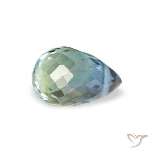0.57 ct Blue Sapphire Stone, Natural Sapphire in Briolette with Hole Shape for Sale