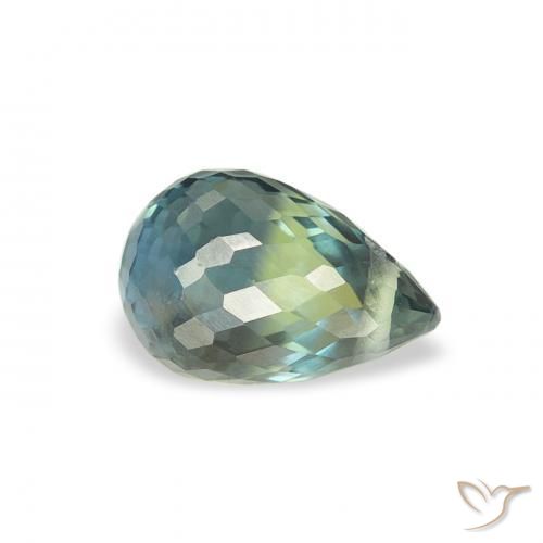 0.84 ct Blue Sapphire Stone, Natural Sapphire in Briolette with Hole Shape for Sale