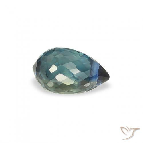 0.47 ct Blue Sapphire Stone, Natural Sapphire in Briolette with Hole Shape for Sale