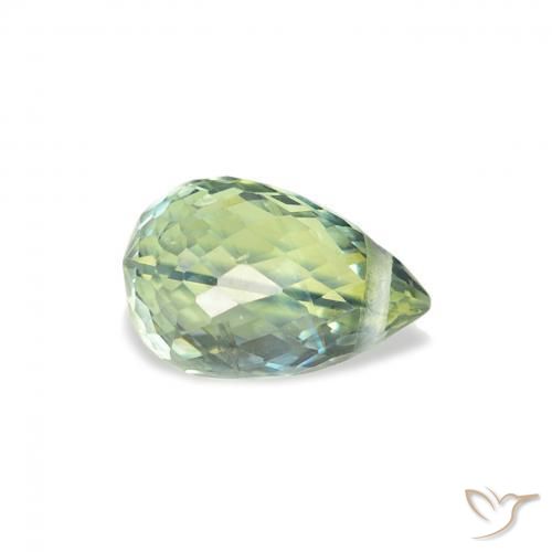0.74 ct Blue Sapphire Stone, Natural Sapphire in Briolette with Hole Shape for Sale