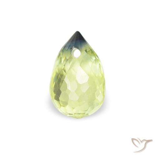 0.41ct Natural Light Yellow Sapphire, Briolette, VS, Photo A
