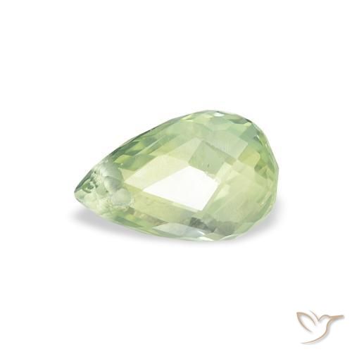 Sapphire Gemstone in 6.6 x 4.3 mm Size for Sale, Sapphire Stone in Very Light Green Color