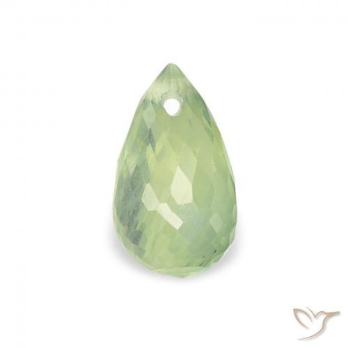 0.88ct Natural Pear Green Sapphire, Briolette, VS