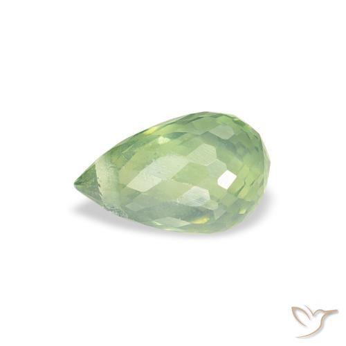 Sapphire Gemstone in 6.4 x 4 mm Size for Sale, Sapphire Stone in Pear Green Color