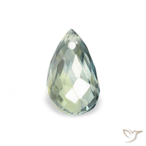 0.69ct Natural Pale Green Sapphire, Briolette, VS