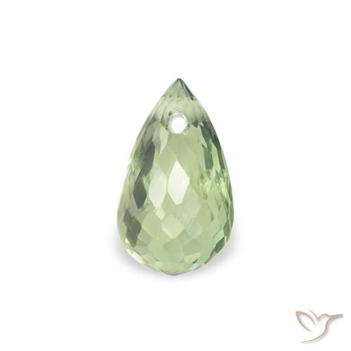 0.62ct Natural Pale Green Sapphire, Briolette, VS