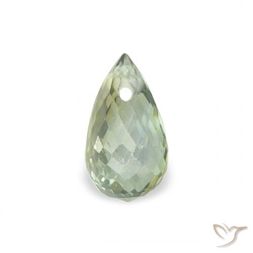 0.48ct Natural Light Green Sapphire, Briolette, VS