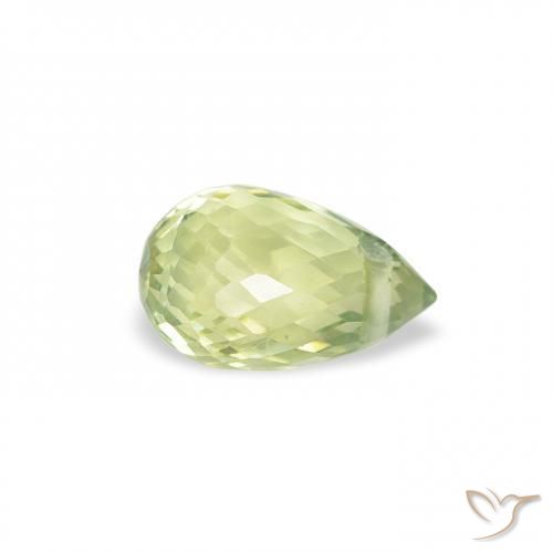0.65 ct Green Sapphire Stone, Natural Sapphire in Briolette with Hole Shape for Sale