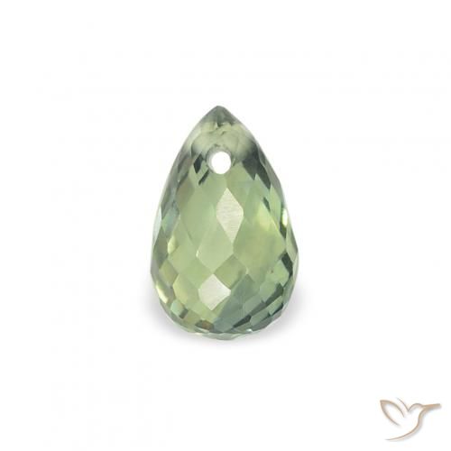 0.49ct Natural Bluish Green Sapphire, Briolette, VS