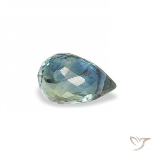 0.64 ct Blue Sapphire Stone, Natural Sapphire in Briolette with Hole Shape for Sale