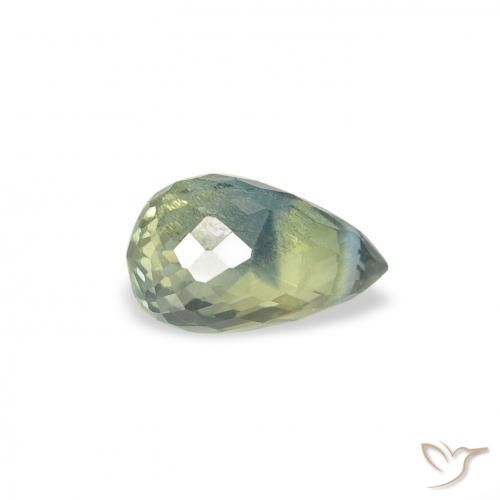 0.66 ct Blue Sapphire Stone, Natural Sapphire in Briolette with Hole Shape for Sale