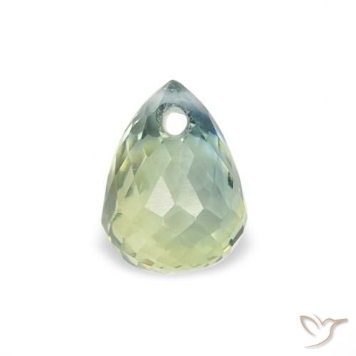0.73ct Natural Teal Sapphire, Briolette, VS, Photo A