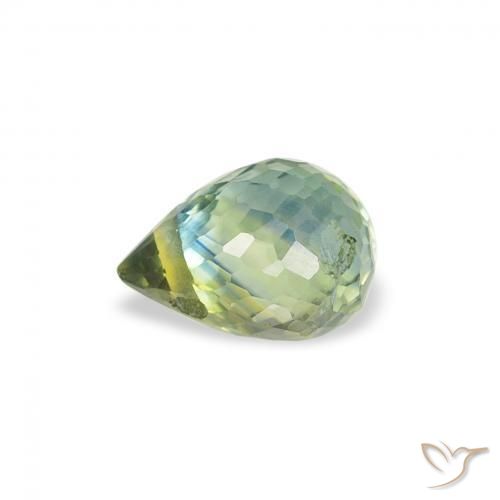 Sapphire Gemstone in 5.3 x 3.9 mm Size for Sale, Sapphire Stone in Yellowish Green Color