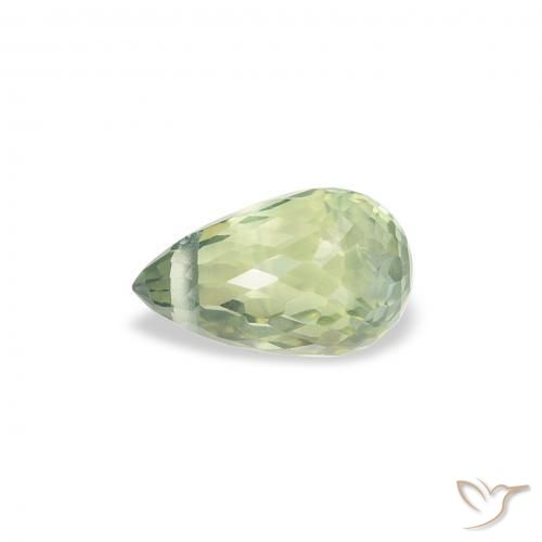 Sapphire Gemstone in 6 x 4 mm (calibrated) Size for Sale, Sapphire Stone in Very Light Sage Green Color